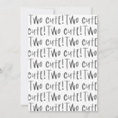 モダンミニマル双子の出産の発表 案内状 (裏面)