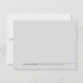 モダンミニマル名の文パーソナライズされた房具 ノートカード (正面)