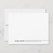 モダンミニマル名の文パーソナライズされた房具 ノートカード (正面)