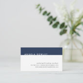 モダンミニマル名刺 |ネイビー 名刺 (スタンド正面)