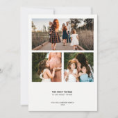 モダンミニマル名言 | シンプルな3枚の写真コラージュ シーズンカード (正面)