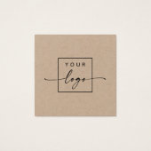モダンミニマル四角クラフト紙製品ラベル (裏面)