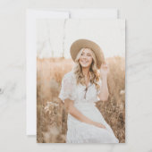 モダンミニマル大学院写真 招待状 (裏面)