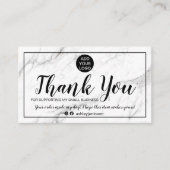 モダンミニマル大理石シック感謝していオア 名刺 (正面)