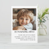 モダンミニマル子供の誕生日 招待状 (スタンド正面)