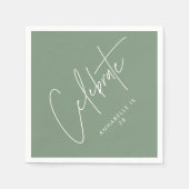 モダンミニマル学年生誕生会 スタンダードカクテルナプキン (正面)