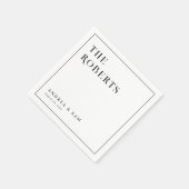 モダンミニマル家結婚名 スタンダードカクテルナプキン (角)