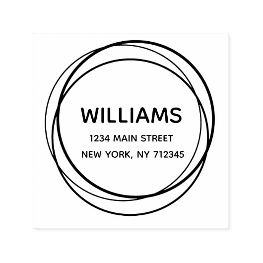 モダンミニマル差出人住所姓 セルフインキングスタンプ (デザイン)