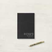 モダンミニマル平原白黒名 ポストイット (デスク上)