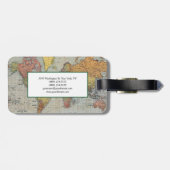 モダンミニマル平野ヴィンテージ世界地図 ラゲッジタグ (裏面横)