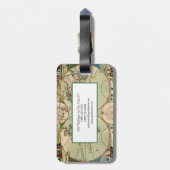 モダンミニマル平野ヴィンテージ世界地図 ラゲッジタグ (裏面縦)