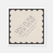 モダンミニマル年末年始 スタンダードカクテルナプキン (正面)