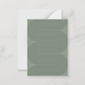 モダンミニマル幾何セージ生誕日 ノートカード (裏面)