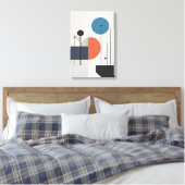 モダンミニマル幾何学模様抽象芸術アート キャンバスプリント (インサイチュ (寝室))