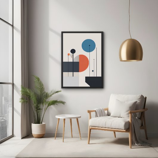 モダンミニマル幾何学模様抽象芸術アート ポスター