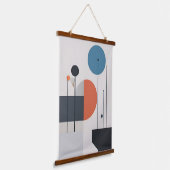 モダンミニマル幾何学模様抽象芸術アート 吊り下げ型タペストリー (傾斜あり)