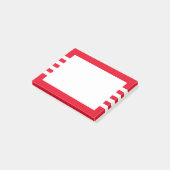 モダンミニマル幾何赤白ストライプ色 ポストイット (アングル)