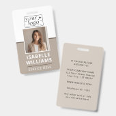 モダンミニマル従業員ID バッジ (表裏)