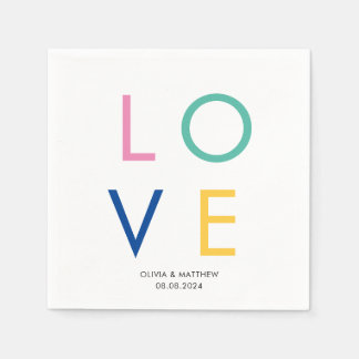 モダンミニマル愛結婚の スタンダードカクテルナプキン