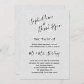 モダンミニマル手書き結婚投稿 招待状 (正面/裏面)