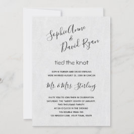 モダンミニマル手書き結婚投稿 招待状