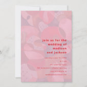 モダンミニマル抽象芸術シンプル結婚カラフル 招待状 (正面)