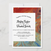 モダンミニマル抽象芸術タイポグラフィ結婚ズ 招待状 (正面)