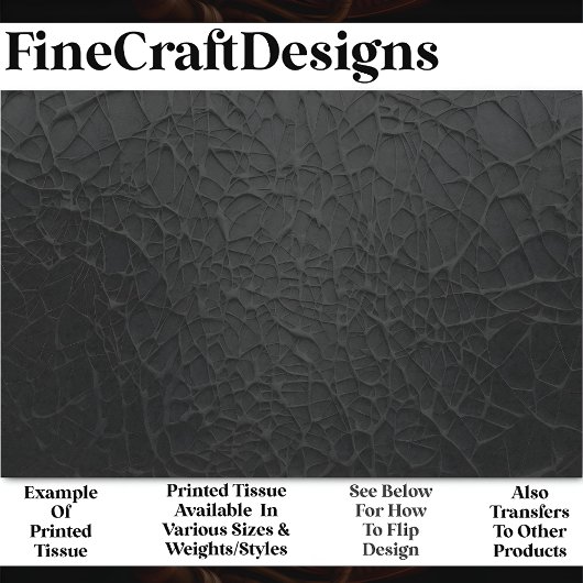 モダンミニマル抽象芸術ブラックくもの巣AE3 Decopage 薄葉紙