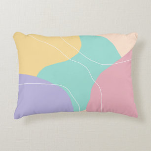 モダンミニマル抽象芸術幾何アイスクリームの色 アクセントクッション
