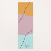 モダンミニマル抽象芸術幾何学的カラフルパターン ヨガマット (正面)