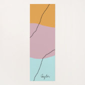 モダンミニマル抽象芸術幾何学的カラフルパターン ヨガマット (裏面)