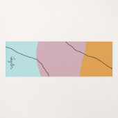 モダンミニマル抽象芸術幾何学的カラフルパターン ヨガマット (正面(横))