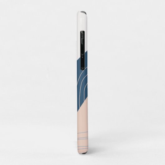 モダンミニマル抽象芸術幾何学的ブルー Case-Mate iPhoneケース (裏面/左)