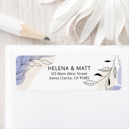 モダンミニマル抽象芸術植物線結婚芸術 ラベル (インサイチュ)