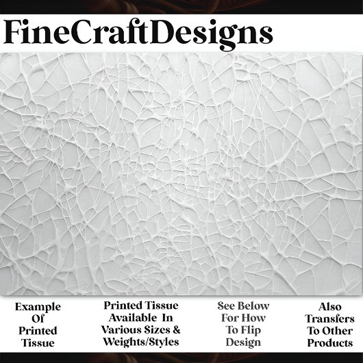 モダンミニマル抽象芸術白くもの巣AE2 Decopage 薄葉紙