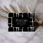 モダンミニマル抽象芸術結婚白黒詳細 ノートカード