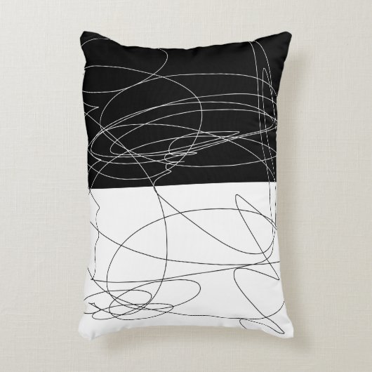 モダンミニマル抽象芸術 アクセントクッション (正面(垂直))