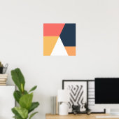 モダンミニマル抽象芸術 ポスター (ホームオフィス)