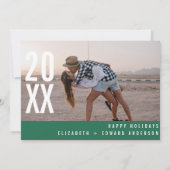 モダンミニマル数々の写真の緑の白いクリスマス (裏面)