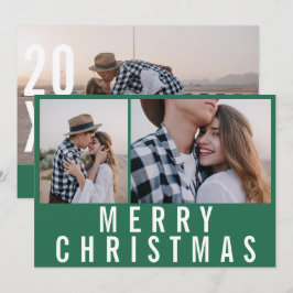 モダンミニマル数々の写真の緑の白いクリスマス