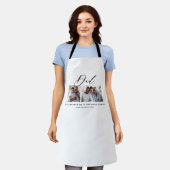 モダンミニマル数々の写真台本パパギフト エプロン (着用した状態)