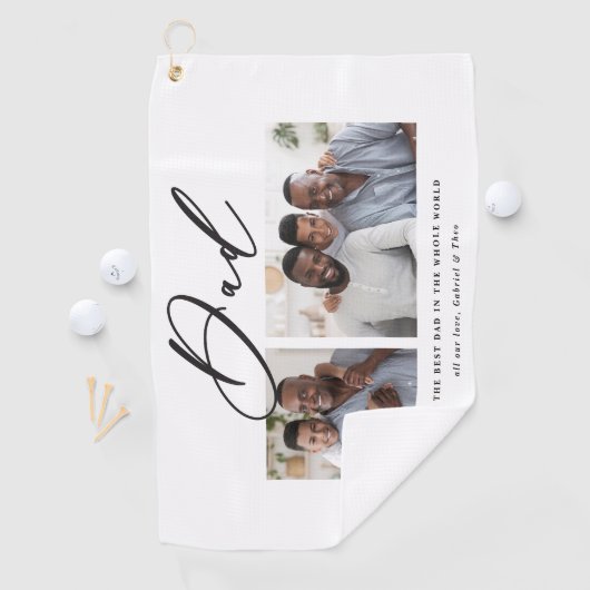 モダンミニマル数々の写真台本パパギフト ゴルフタオル (インサイチュ)