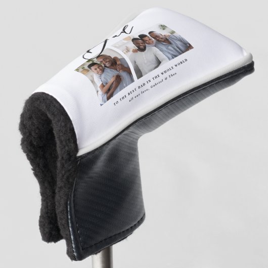 モダンミニマル数々の写真台本パパギフト ゴルフヘッドカバー (3/4 正面)