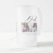 モダンミニマル数々の写真台本パパギフト フロストグラスビールジョッキ (正面右)