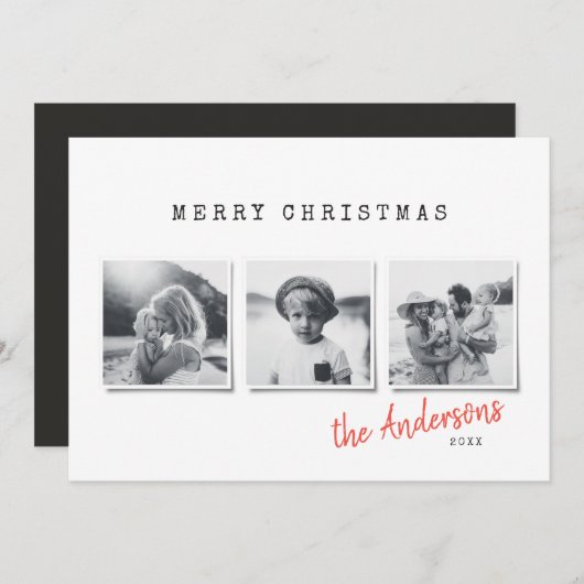 モダンミニマル数々の写真 シーズンカード (正面/裏面)