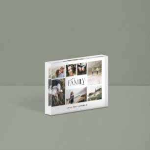 モダンミニマル数々の7枚の写真エレガント家族 フォトブロック
