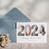 モダンミニマル新年の家族写真 シーズンカード