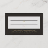 モダンミニマル暗フェイク金ゴールドアポイントメントカード 予約カード (裏面)