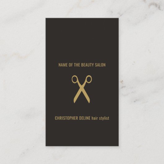 モダンミニマル暗フェイク金ゴールドアポイントメントカード 予約カード (正面)