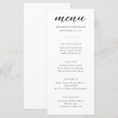 モダンミニマル書結婚文字 メニュー (正面/裏面)